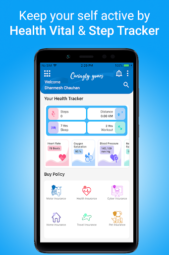 Caringly Yours: Insurance App Screen 2
