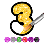 Cover Image of Download Glitter Number and letters col  APK