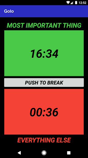Android application Golo - Goal Lock Timer screenshort