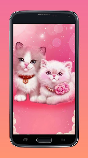 Android application cute cat wallpaper screenshort