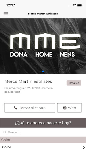 Android application Mercè Martín Estilistes screenshort