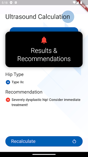 ICODE Hip US Calculator Screen 3