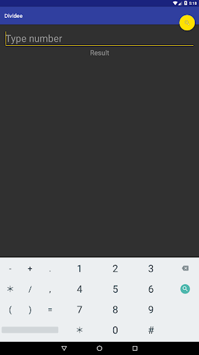 Android application Dividee - factor finder screenshort