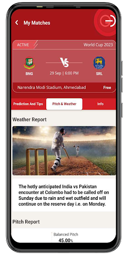 Cricdope - Cricket Prediction Screen 3