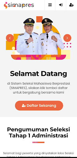 Android application SIMAPRES screenshort