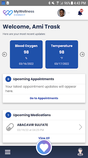 Android application MyWellness Patient Portal screenshort