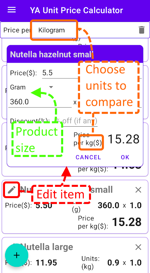 YA Unit Price Calculator -SDのおすすめ画像2