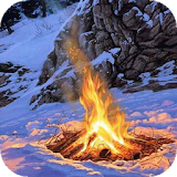 Bonfire in winter forest LWP icon
