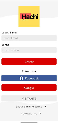 Android application Hachi Sushi Delivery screenshort
