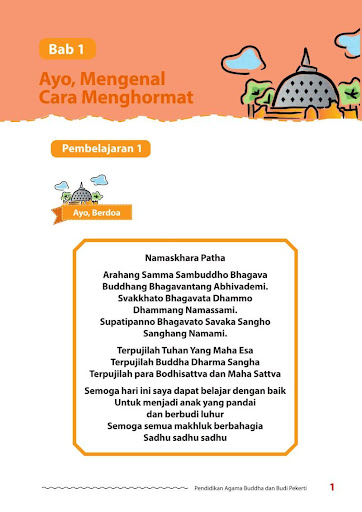 Kelas 1 SD Agama Buddha 2017