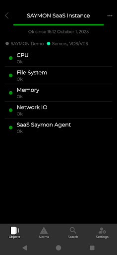 Android application SAYMON screenshort