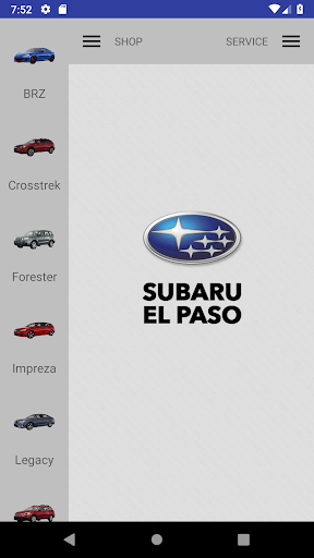 Android application Subaru El Paso screenshort