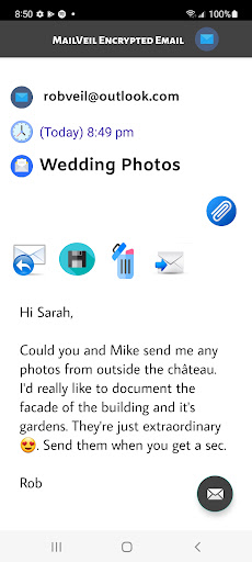 Android application MailVeil Encrypted Email screenshort