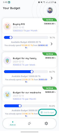 Budget Buddy Screen 2