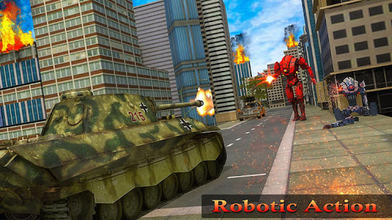 Flying Air Robot Transform Tank Robot Battle War screenshots 2