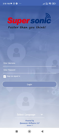 Android application Super Sonic Customer App screenshort