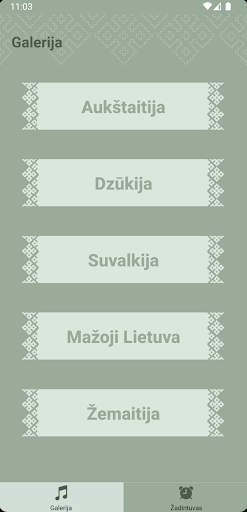 Android application Etnožadintuvai screenshort