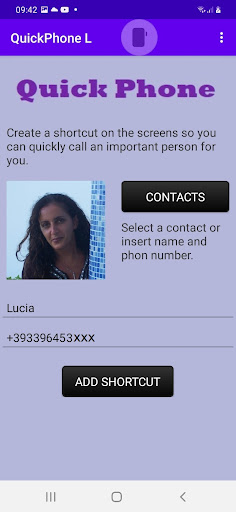Android application QuickPhone L screenshort