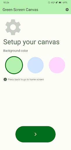 Android application Green Screen Canvas screenshort