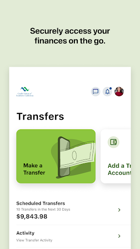 CU SoCal Mobile Banking Screen 2