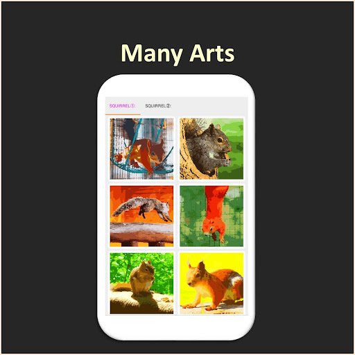 Android application Color by Number - squirrel screenshort