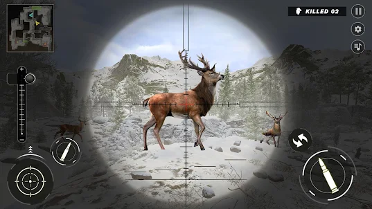 鹿狩りゲーム: ジャングル鹿狩り3d