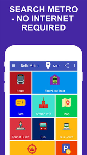 Android application Delhi Metro Route Map And Fare screenshort