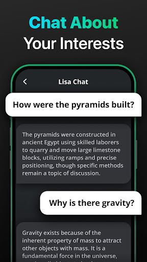 Screenshot of Lisa Chat: AI Bot Assistant