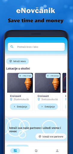 Android application eNovčanik screenshort