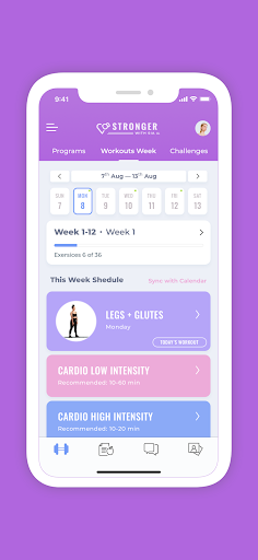 Android application Stronger: Women’s Fitness App screenshort