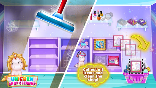 Screenshot 1 Limpieza de tienda de unicorni android