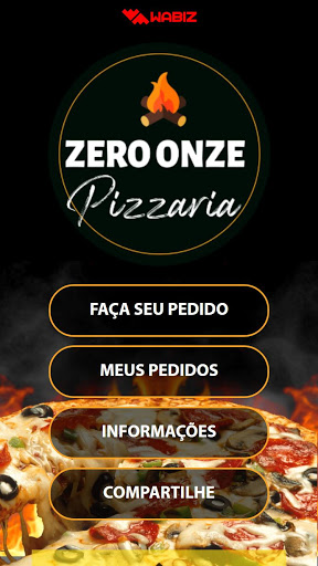 Android application Zero 11 Pizzaria screenshort