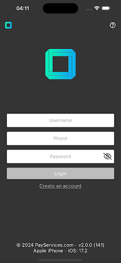 Android application PayServices Network screenshort