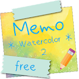 Sticky Memo Notepad *Watercolor* 2 Free icon