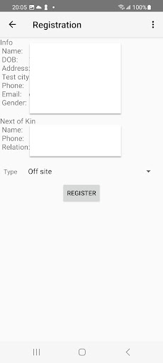 Youth 2000 Registration System Screen 2