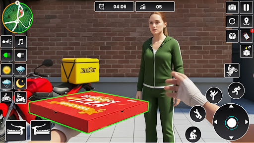 Pizza Delivery Bike Games 3D 8