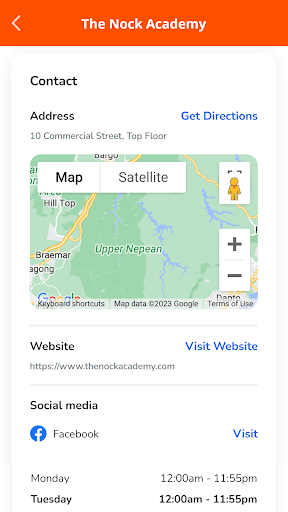 Android application The Nock Academy screenshort