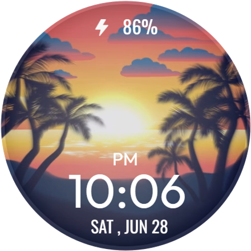 Tropical Sunset BeachWatchFace Download on Windows