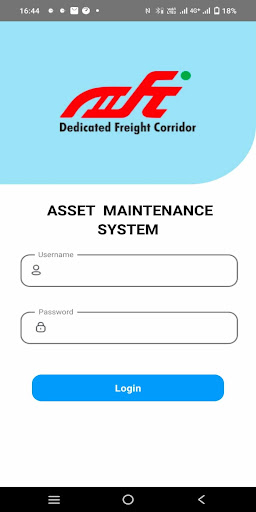 Android application DFCCIL Asset Management System screenshort
