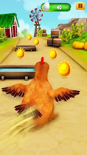 Runner Chicken: 跑道 玩遊戲 真的 跑酷