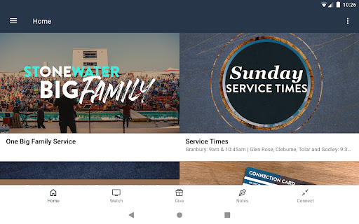 Screenshot of StoneWater Church