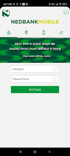 Android application Nedbank Moçambique screenshort