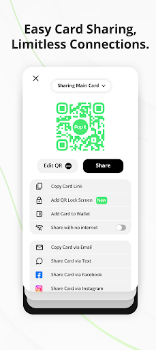 Pop It - E-Business Card Screen 3