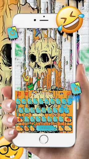 Android application Skull Graffiti Draw Keyboard T screenshort