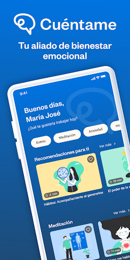 Android application Cuéntame: Bienestar emocional screenshort