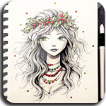 Cover Image of Télécharger Beautiful Girl Sketch Ideas 2.3.76 APK