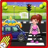 Kids Road Safety Guide : Street walking training icon