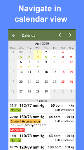 Blood Pressure Tracker screenshot for Android