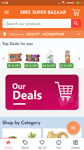 Android application Sree Super Bazaar screenshort