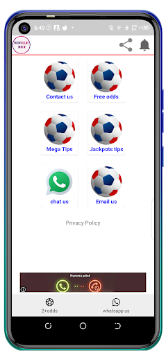 Android application SingleBet VIP Tips. screenshort